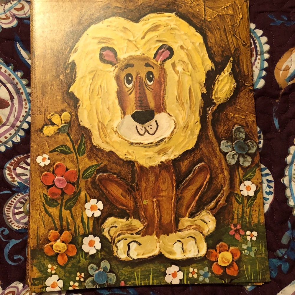 Edna Vierra 1960s vintage lion print
